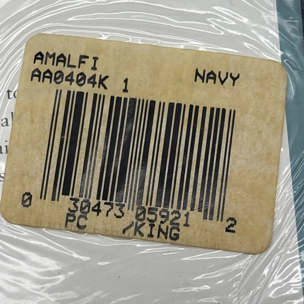 vintage Springmaid king pillowcases (2) Navy AMALFI NOS